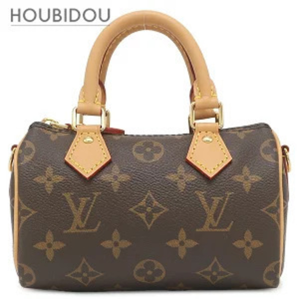 Louis Vuitton Speedy Bag Monogram Canvas Shoulder Handbag Brown